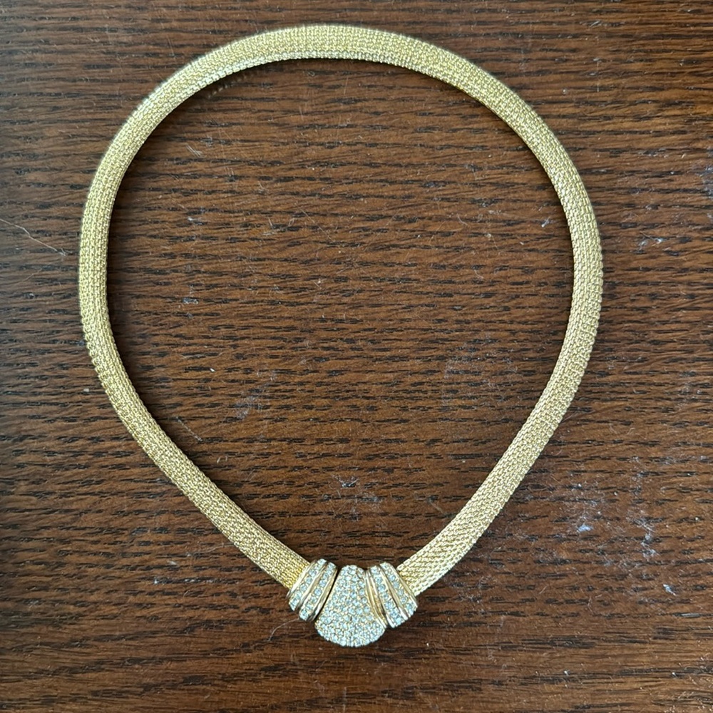 Christian Dior gold tone choker - Picture 1 of 4